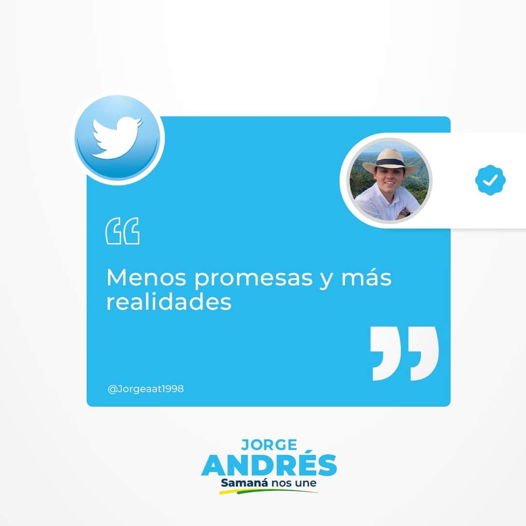 Samana nos Une, un proyecto con un futuro de realidades por un municipio sin corrupción ni escándalos, dónde se demostrara que a Samaná si lo puede administrar un hijo de esta tierra, con la vocación de servicio desde la cuna.

<a href="/Jorgeaat1998/">Jorge Andrés Arango Tabares</a>