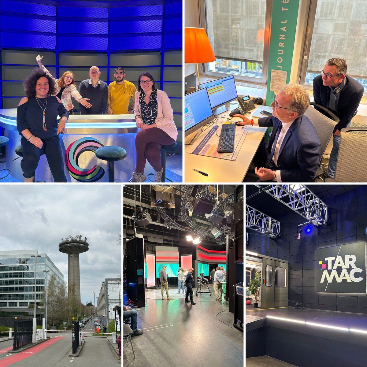 Quelle après-midi de folie et quelle opportunité de fou de pouvoir visiter la rédaction de <a href="/RTBFinfo/">RTBF info</a> en compagnie de François De Brigode et <a href="/JPJacqmin/">JP Jacqmin</a> , les studios de Tarmac et <a href="/RTBF_iXPe/">RTBF iXPé</a> avec <a href="/MKhelfat/">Mehdi KHELFAT</a> . Merci <a href="/harounfenaux/">Haroun Fenaux</a> d’avoir rendu ça possible !🙏🏼