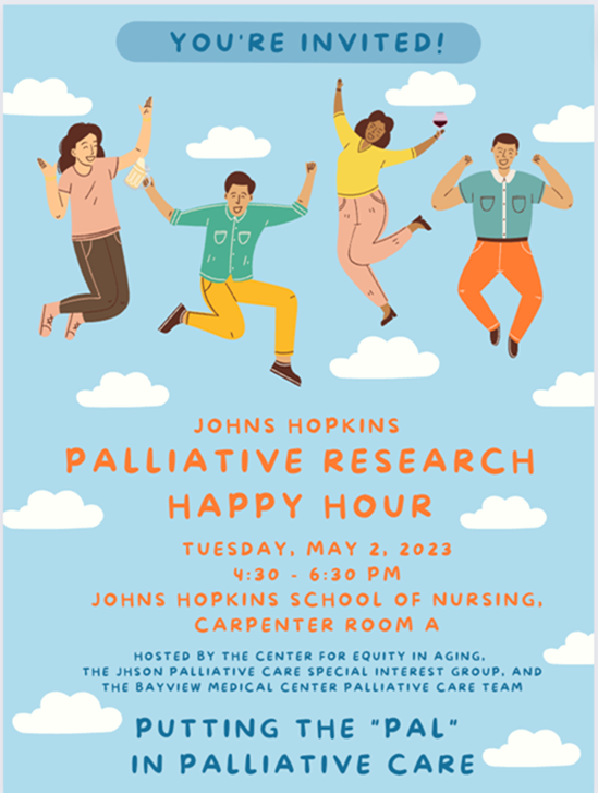Join us May 2nd for the #Palliative Care Happy Hour from 4:30-6:30 pm here at the Johns Hopkins School of Nursing! Feel free to pass along the invitation to anyone who may be interested. We hope to see you there!!
RSVP here➡️ forms.office.com/r/nuKPgKvqzZ