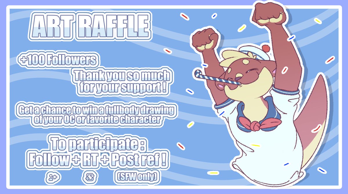 🎉 IT'S FINALLY HERE ! 🎉

To celebrate your amazing support : I'm launching an art raffle !

To participate :
- Follow me <a href="/AlvissDraws/">AlvissDraws - @alvissdraws.bsky.social</a> 
- Retweet this tweet
- Post your ref down below (Or tell me your favorite character)

You have until May 7th (Sunday) to participate !
