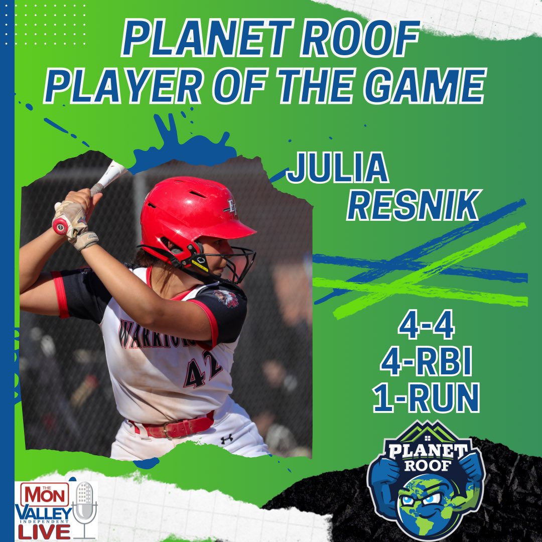 live_mvi's tweet photo. EF Freshman @resnikjules1 continued her red hot season yesterday as our Planet Roof Player of the game was perfect at the plate driving in 4 as well. https://t.co/TwhjJ0V7s2