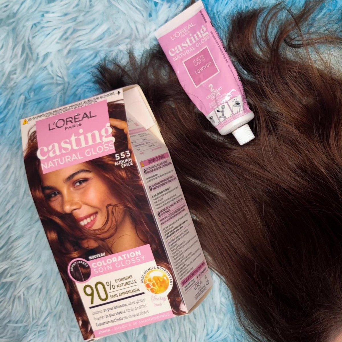 noemieendredi's tweet photo. J'ai eu la chance de recevoir la coloration casting natural gloss de L'Oréal (teinte auburn épicé) 😍

La coloration est sans ammoniaque et a 90% d' ingrédients d'origine naturelle !

Merci @lorealparisfr ! #lorealparis #castingnaturalgloss https://t.co/jREXWYWo6b