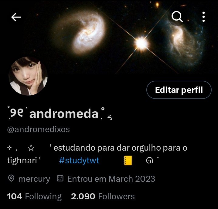 andromedixos's tweet image. EU PAREÇO A DONA DO MEU PERFIL?
KKKKKL tenho cara de andromeda?
(tinha postado errado)