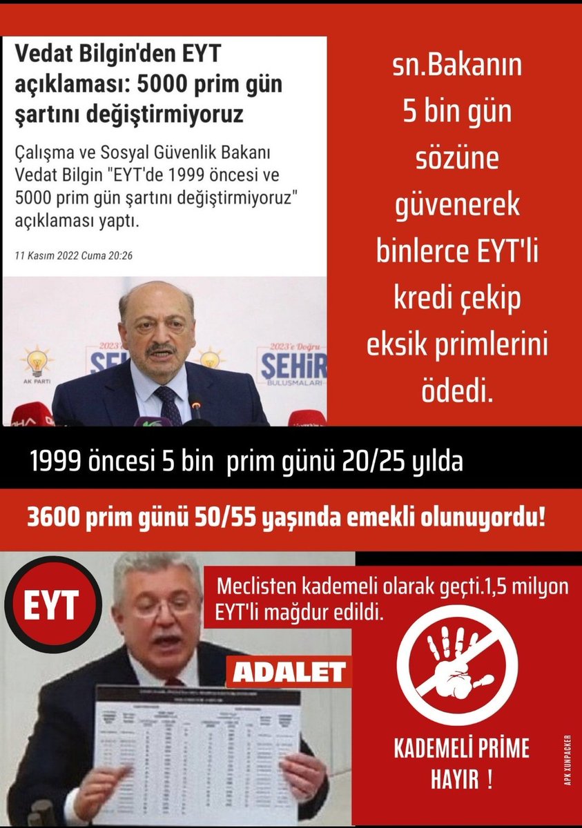 Bir insan ne alacağını unutur ne borcunu
 #EYTyiBekletmeArtıkSgk