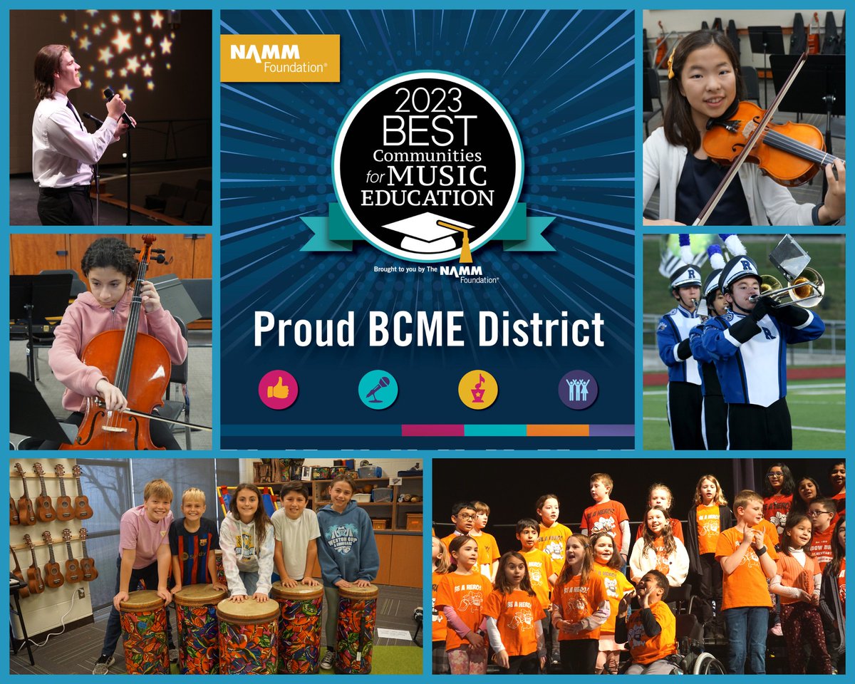 For the 8th consecutive year, RCS has been honored with the Best Communities for Music Education designation from the <a href="/NAMMFoundation/">The NAMM Foundation</a>, which recognizes the efforts of RCS to support music access and education. RCS is one of only 16 districts in Michigan to be honored. #RCSpride