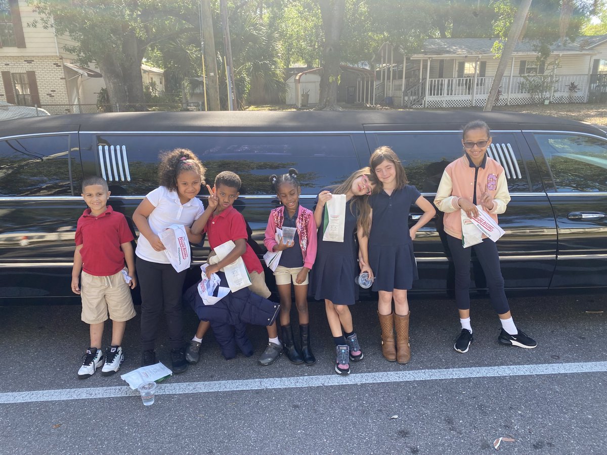 PTA Fundraiser Winners get a Limo ride! Congratulations winners!