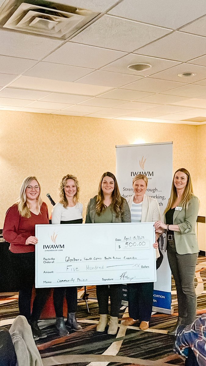 Glenboro_HAC's tweet photo. Last week we were awarded a $500 donation from @IWAWM_CAIW These women are doing amazing work in MB by donating funds to great causes. So honoured to receive this from these women, to go towards all the hard work our women are putting in for our retention &amp; recruitment efforts!! https://t.co/hLMCnMprMV