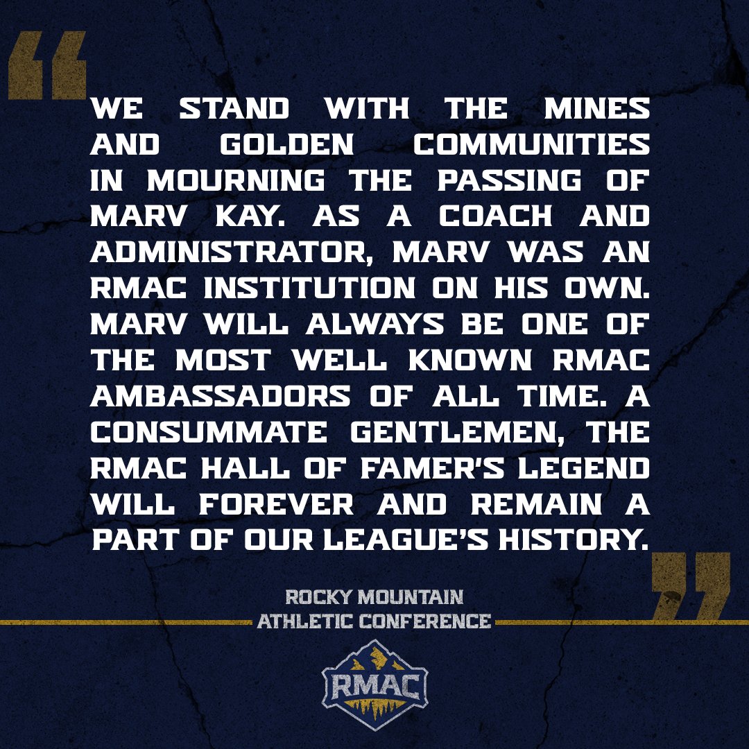 RMAC_SPORTS's tweet photo. Our thoughts are with the entire Oredigger community as we mourn the loss of Marv Kay. Words cannot express the impact and legacy that he left and we will miss him dearly. https://t.co/N4ACiI2FHf