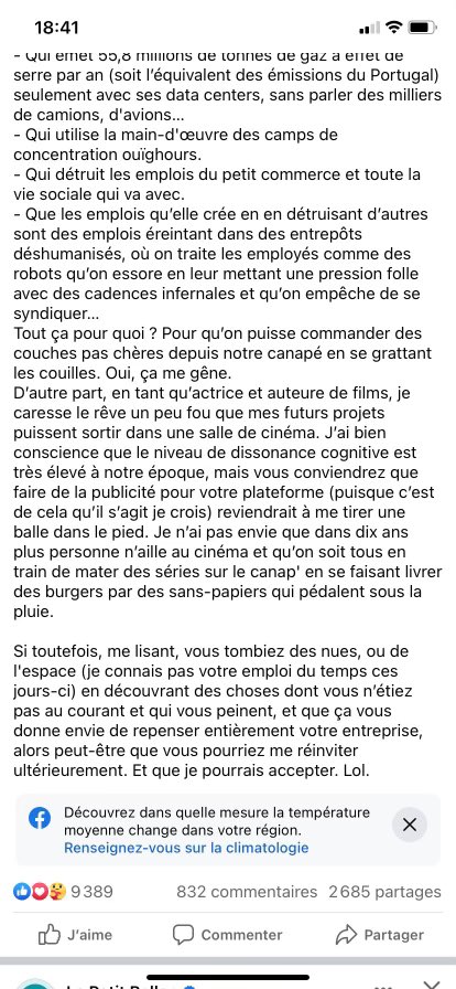 Blanche Gardin justifiant son refus de participer à l’émission « LOL : qui rit sort »
