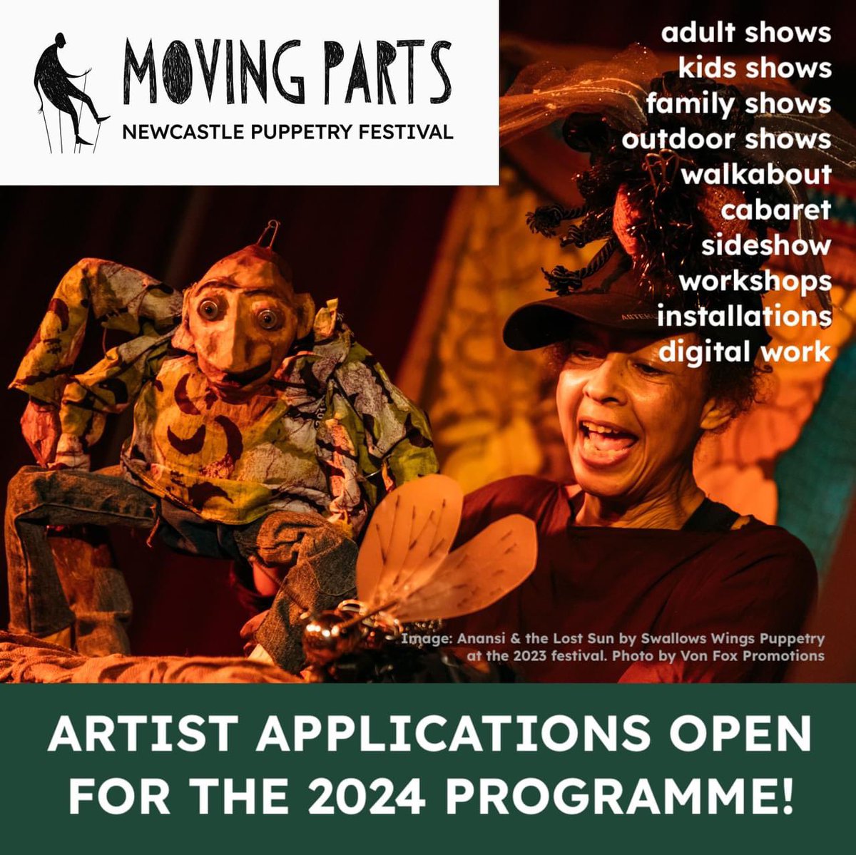 Artist applications open for the 2024 festival! movingpartsarts.com/artists