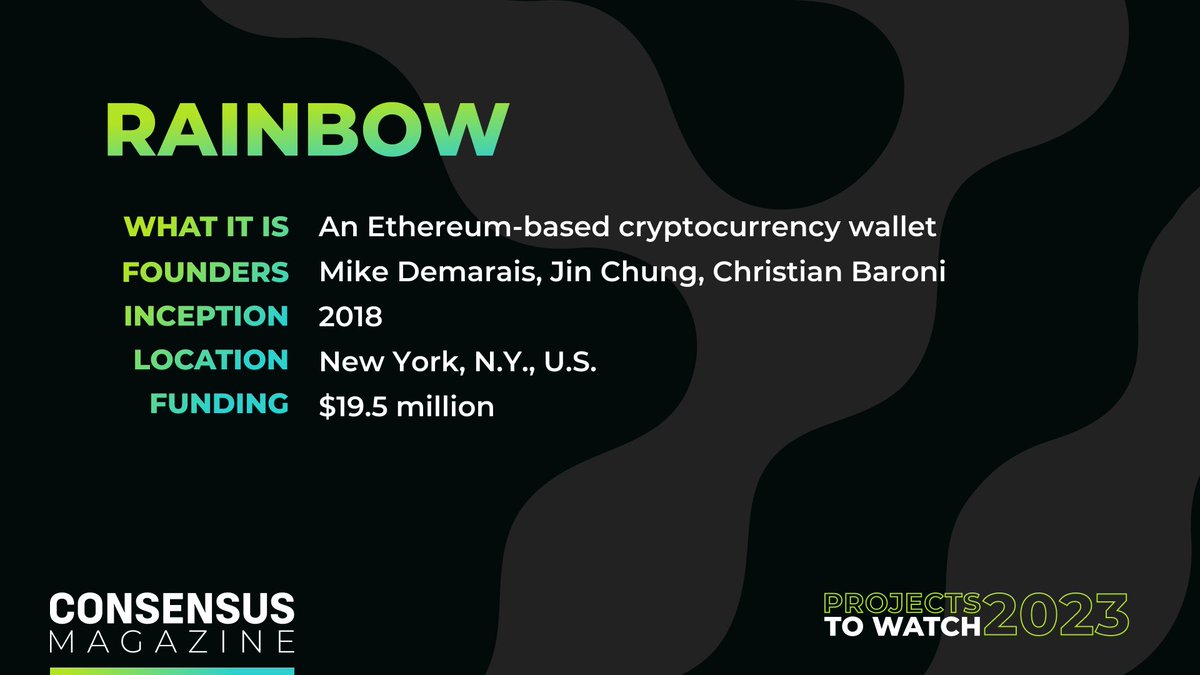 CoinDesk's tweet photo. What #Ethereum-based wallet @rainbowdotme has done and is trying to do is turn most crypto interactions into a “one-click” experience.
@DanielGKuhn reports for #ProjectsToWatch2023: https://t.co/FqepkyAY1k https://t.co/7URN0wcOoq