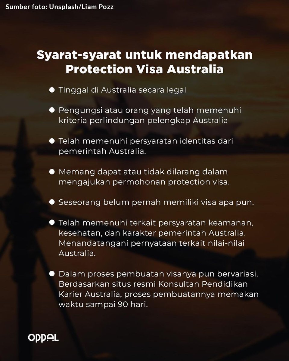 oppal_id's tweet image. Gengs, akhir-akhir ini lagi rame soal protection visa yang diberikan pemerintah Australia kepada mahasiswa Indonesia.

Untuk penjelasan lebih lanjut, yuk kita cari tau dari penjelasan hingga syarat-syaratnya gengs!

#protectionvisa #visaaustralia #oppal #visaprotection