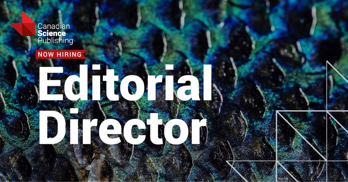 We're #hiring an Editorial Director for our biological and environmental science journals! If you're looking to be part of the future of scholarly science publishing and the push to OA (and are interested in #RemoteWork!), take a look at our Careers page: buff.ly/3dPzyVw