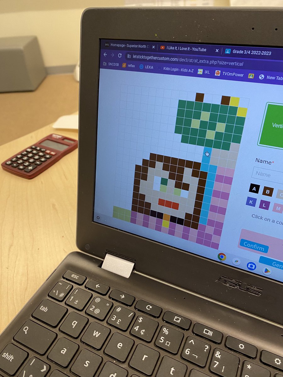 ddfish's tweet photo. @byStickTogether @TheCobblestoneC  students @HASlearns making some amazing earth day pixel creations! https://t.co/WGCt40Q89w