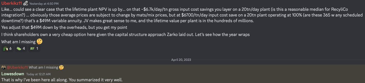 RodAlzmann's tweet photo. I'd done some sizing on $AMYZF and see a base case where the process cost savings for a ~20 ton plant are ~$50M/yr... catch Zarko's recent interview, the first signed JV is the next major catalyst: https://t.co/aEzoXAYggK https://t.co/jtvlCRdzSK