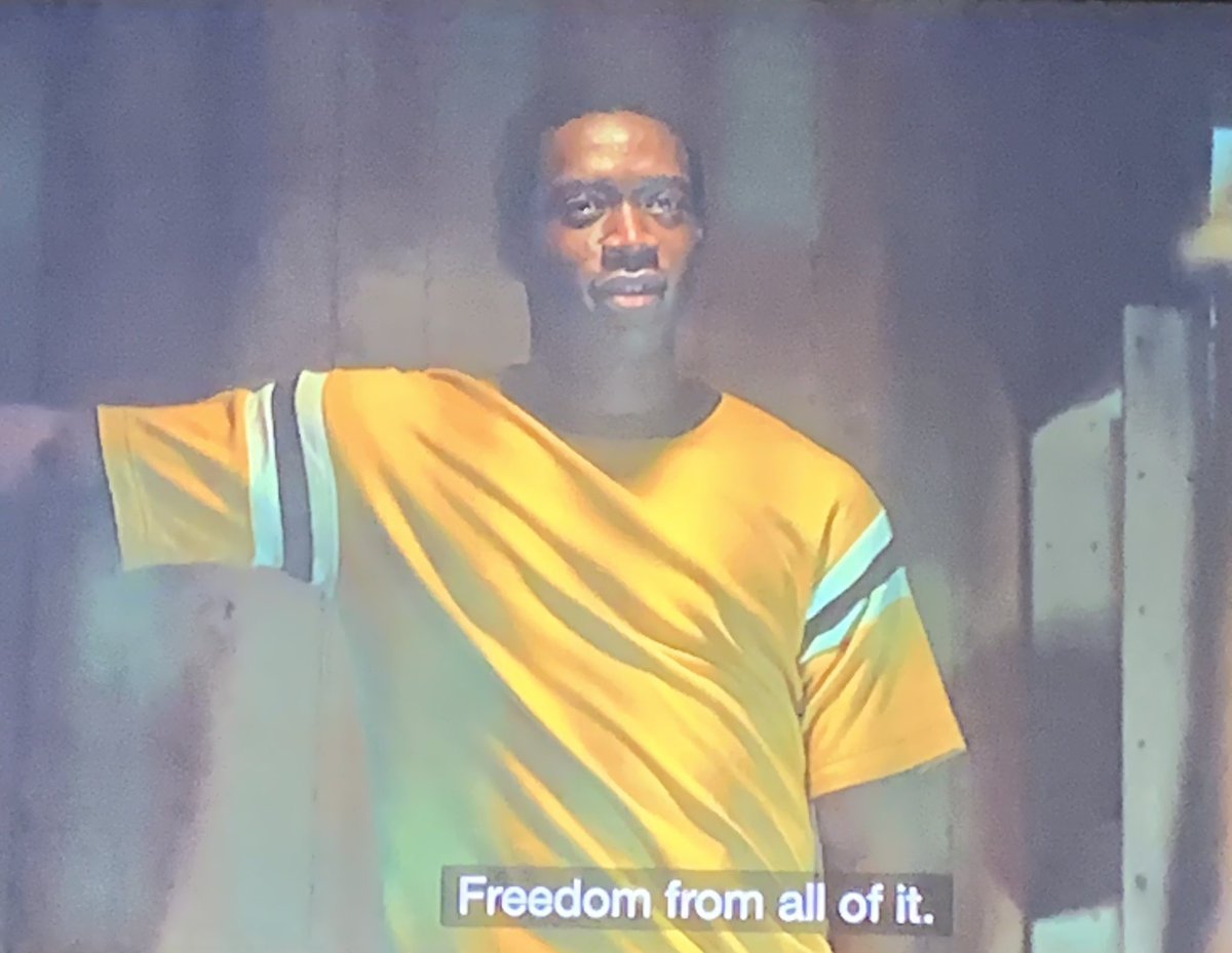 zj_starr's tweet photo. @TopTakesAlways I went back to watch episode 1 and it’s so full circle. Franklin used to work at that same liquor store. And when Mel asked him what was his end game, he said: 

#SnowfallFX https://t.co/OPFbghZamE