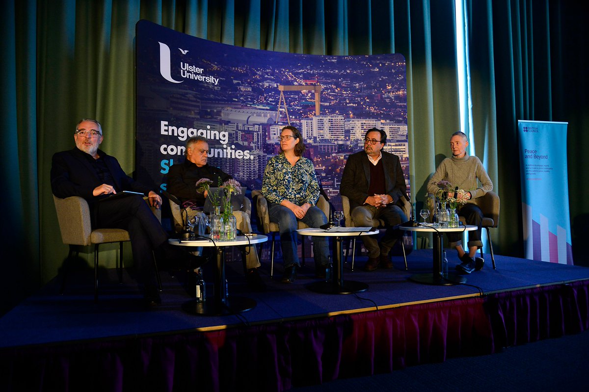 BCouncil_NI's tweet photo. New book #DifficultConversations launched at @UlsterUni today.

A collaboration between @BritishCouncil, @UlsterUni &amp; @UniCanberra, the 10 essays explore the role of arts in our communities.

Read now👇 #PeaceAndBeyond #GFA25 
https://t.co/u4Sa5ntU4B https://t.co/5daEekLDyT