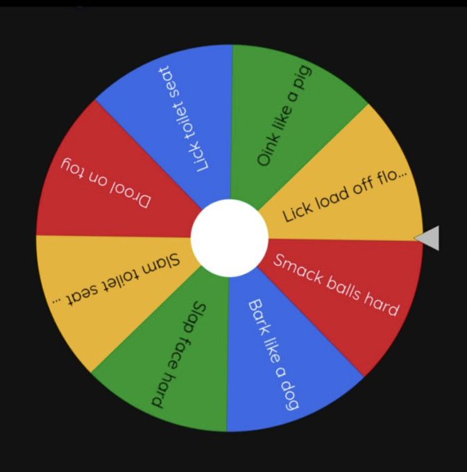 My slave made a wheel for humiliation tasks. 👀👅 Who wants to play? https://t.co/BMfY2eQbD9 https://t
