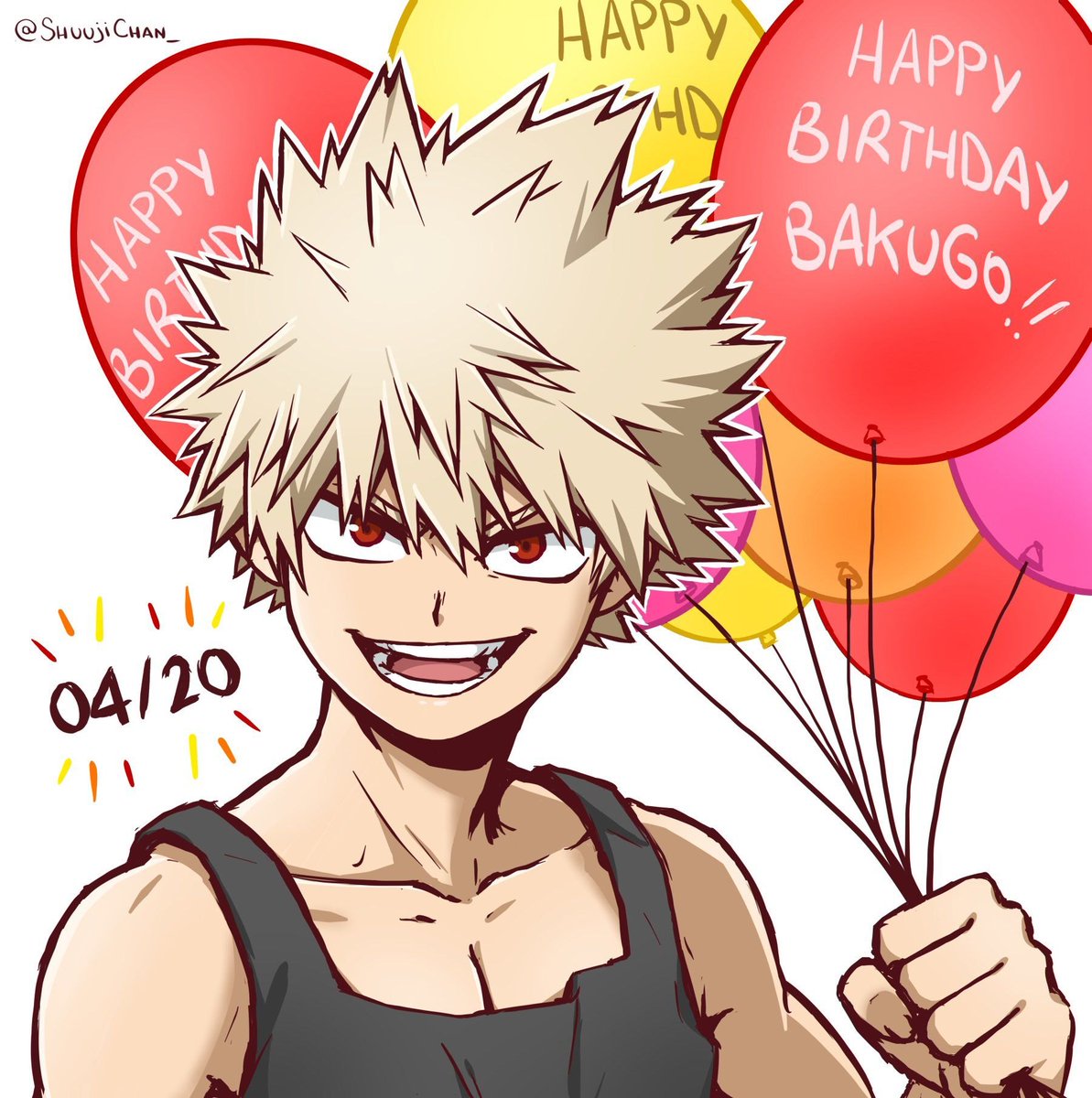 Bachya8's tweet photo. 🎁🎉💥🧡Happy birthday, Katsuki Bakugo!!!🧡💥🎉🎁 https://t.co/SfcowLEa1f