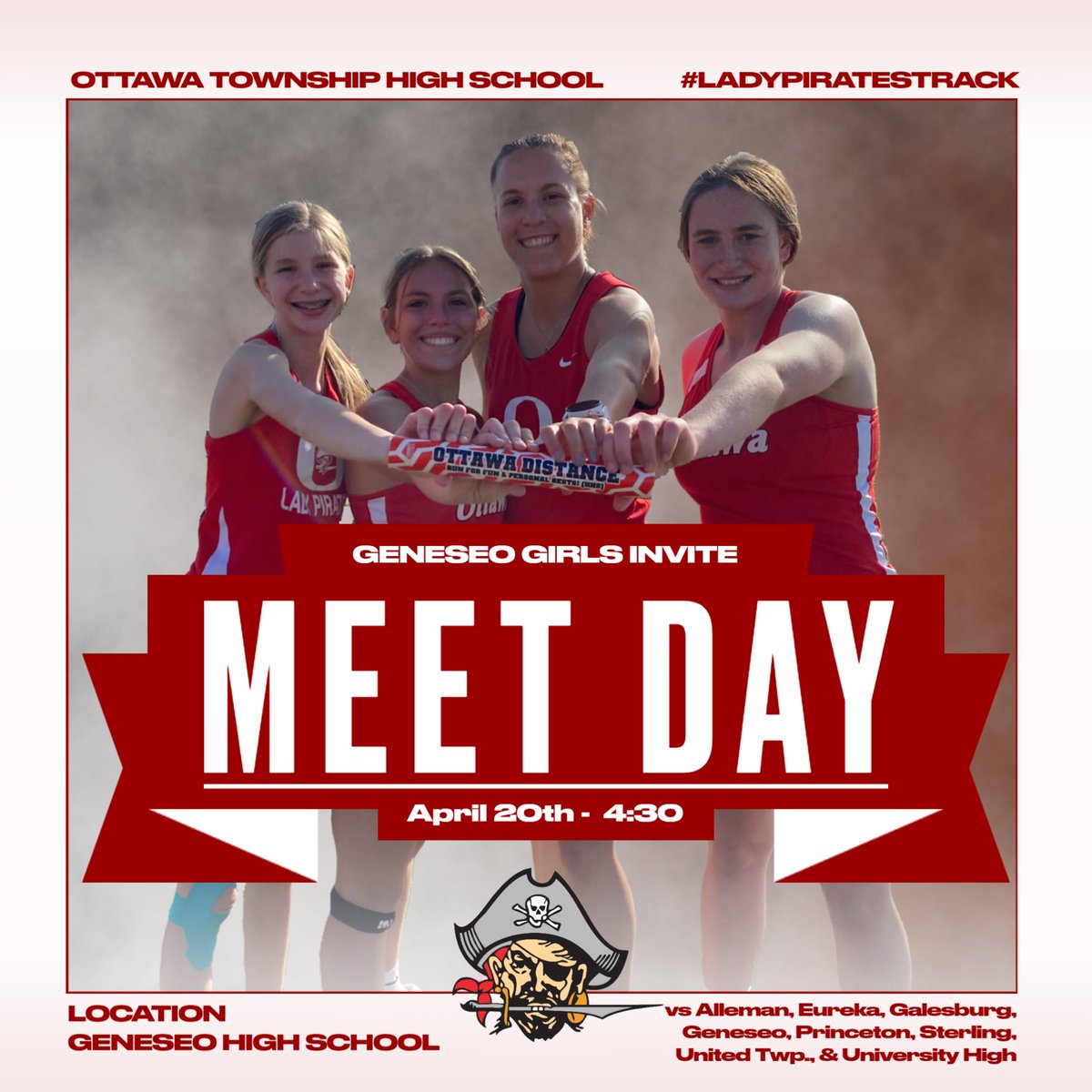 OTHS_GirlsTrack's tweet photo. ⚪️ 🔴 Geneseo Invite 🔴⚪️

📍Geneseo High School
🗓 April 20th
⏰ Field events 4:30

#othsgirlstrack https://t.co/Pnog1WvBxR