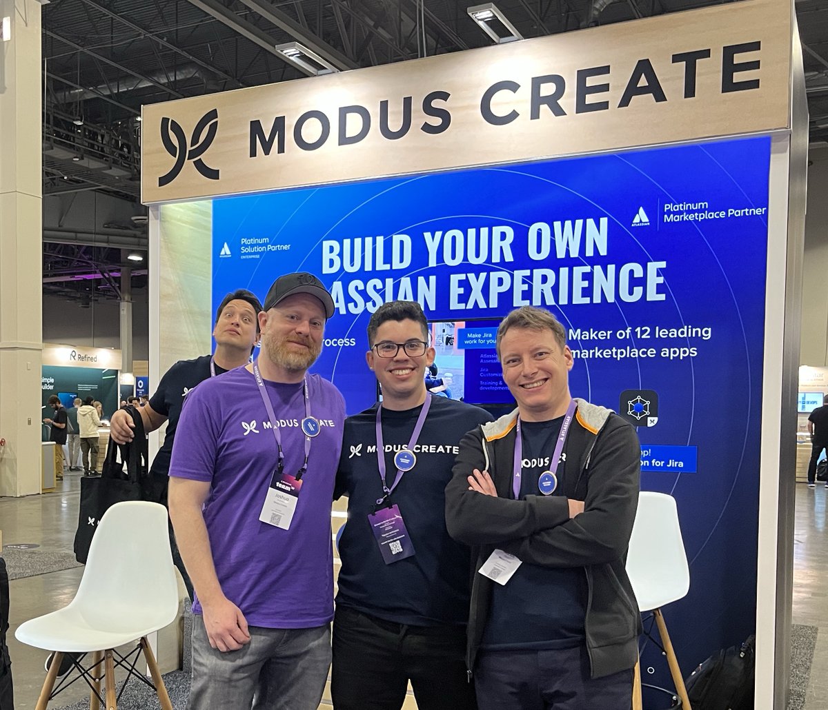 ModusCreate's tweet photo. How’s your @Atlassian Team 23 experience going?! Did you stop by and chat with our Team yet at booth #68? 
There’s still time to come over!

#Atlassian #Team23 https://t.co/cZ79Vt3RWZ