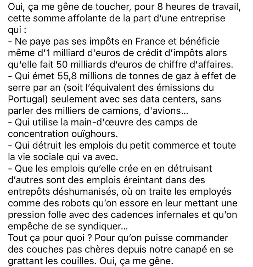 GrablyR's tweet photo. Apparemment, Blanche Gardin n’aime pas Amazon (ni l’idée d’être payée 200.000 euros par jour pour tourner dans « Lol »). https://t.co/OB0q5Uq5Ut