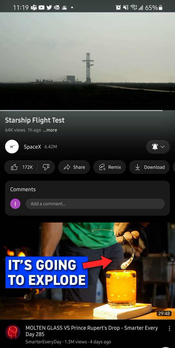 leovbernardo's tweet photo. @elonmusk @SpaceX You're FANTASTIC!!! This is incredibly exciting, seriously. Congratulations!!

PS: YouTube's algorithm predicting the future 😳😬 https://t.co/ZPmoyXh6oZ