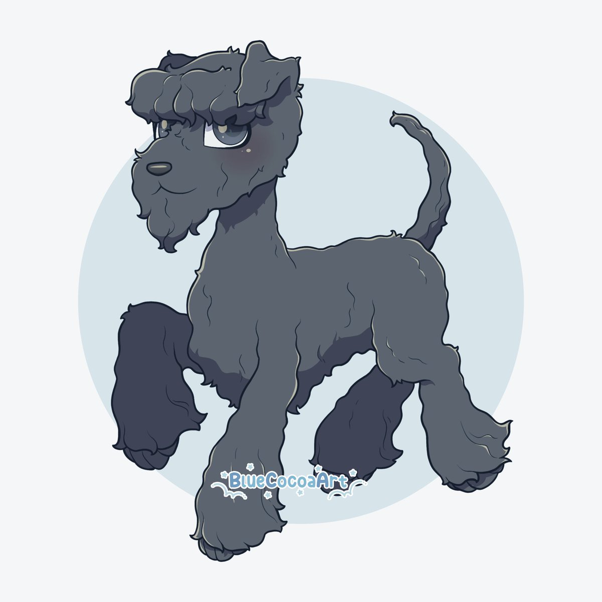 BlueCocoaArt's tweet photo. Woof woof 🐶 #kerryblueterrier #kerryblue #dog #pet #dogart #dogillustration #petart #petillustration #cute #cuteart #digitalart https://t.co/ntmeqWYmBN
