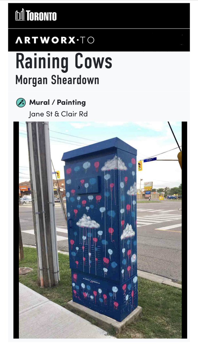 morgansheardown's tweet photo. Someone recently told me this is still up and untouched after 7 years. The people from the community where very appreciative that I was doing this and brought me food and refreshments I remember. I enjoyed talking to all of them. Go check it out and tag me. #RAININGCOWS https://t.co/9ZtqdNrLQo