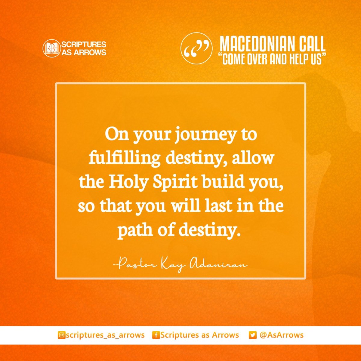 AsArrows's tweet photo. #pastorkayadeniran
#scripturesasarrows
#macedoniancall
#asarrows
#eattheword https://t.co/t2Lo7wsby0