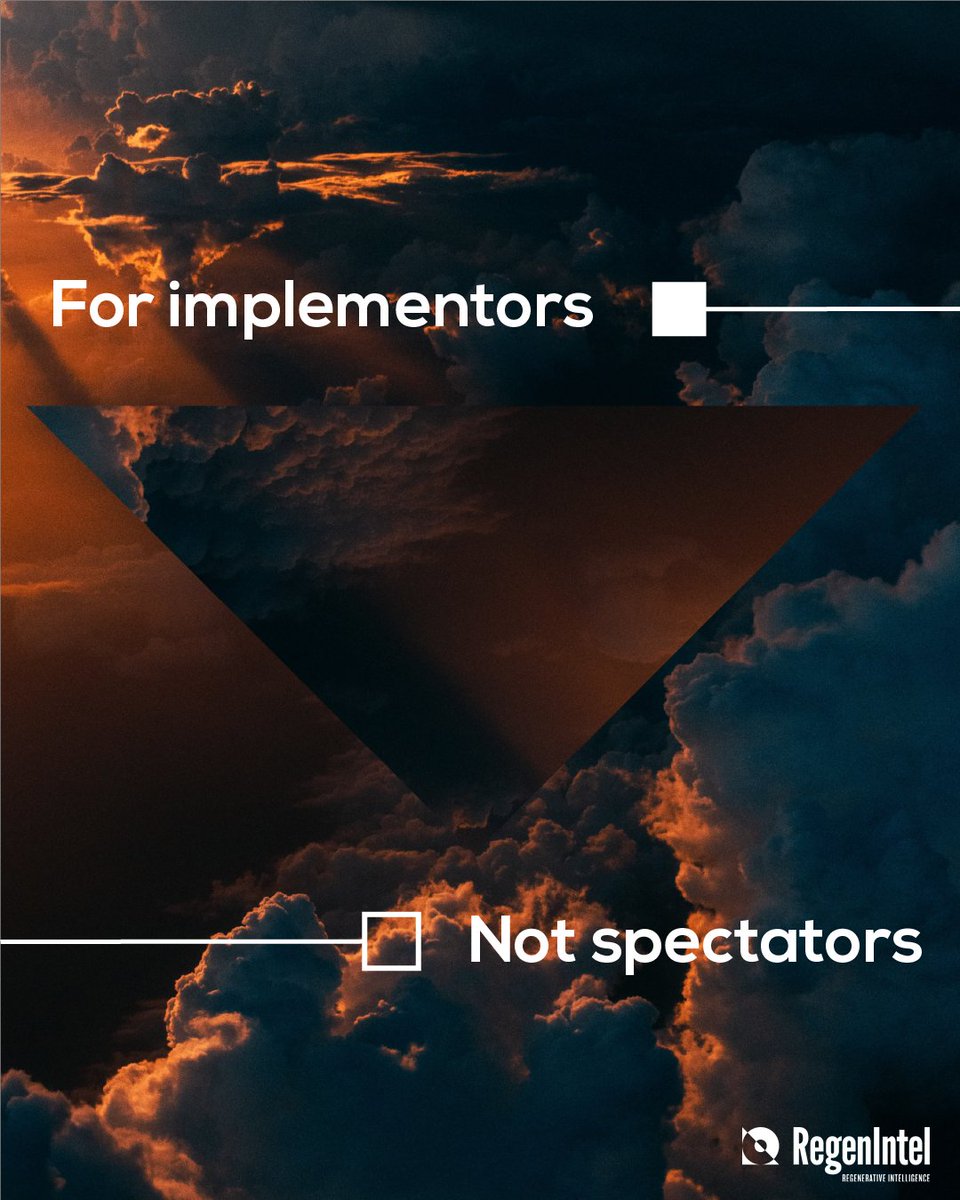 Today's the day!

For implementors, not spectators: <a href="/RegenIntel/">Regenerative Intelligence</a> is here and you can book a call with us at our website, regenintel.earth 🌐