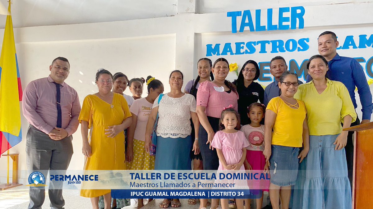 Ipuc_Distrito34's tweet photo. Dios les bendiga les compartimos el registro fotogrรกfico de nuestro taller de escuela dominical realizado el sรกbado 15 de abril con el lema โMaestros llamados a Permanecerโ, en la congregaciรณn IPUC Guamal โ Magdalena.
#IPUC
#Permanece
#Distrito34
#frutoquepermance https://t.co/xCXG23srIG