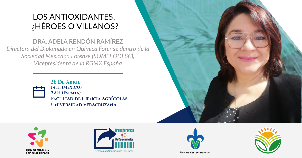RedGlobalMxEsp's tweet photo. 🗣️ #TransferenciaDeConocimientos
PRESENTA
"Los Antioxidantes, ¿Héroes o Villanos?"
𝗜𝗺𝗽𝗮𝗿𝘁𝗲: Dra. Adela Rendón Ramírez 
📌Charla para la Facultad de Ciencias Agrícolas 
#TransferenciaDeConocimientos
#TDC2023
#UniversidadVeracruzana
#RedGlobalMxEs
#redglobalmxesp
#RGMXEuropa https://t.co/HwgO3cSgIh