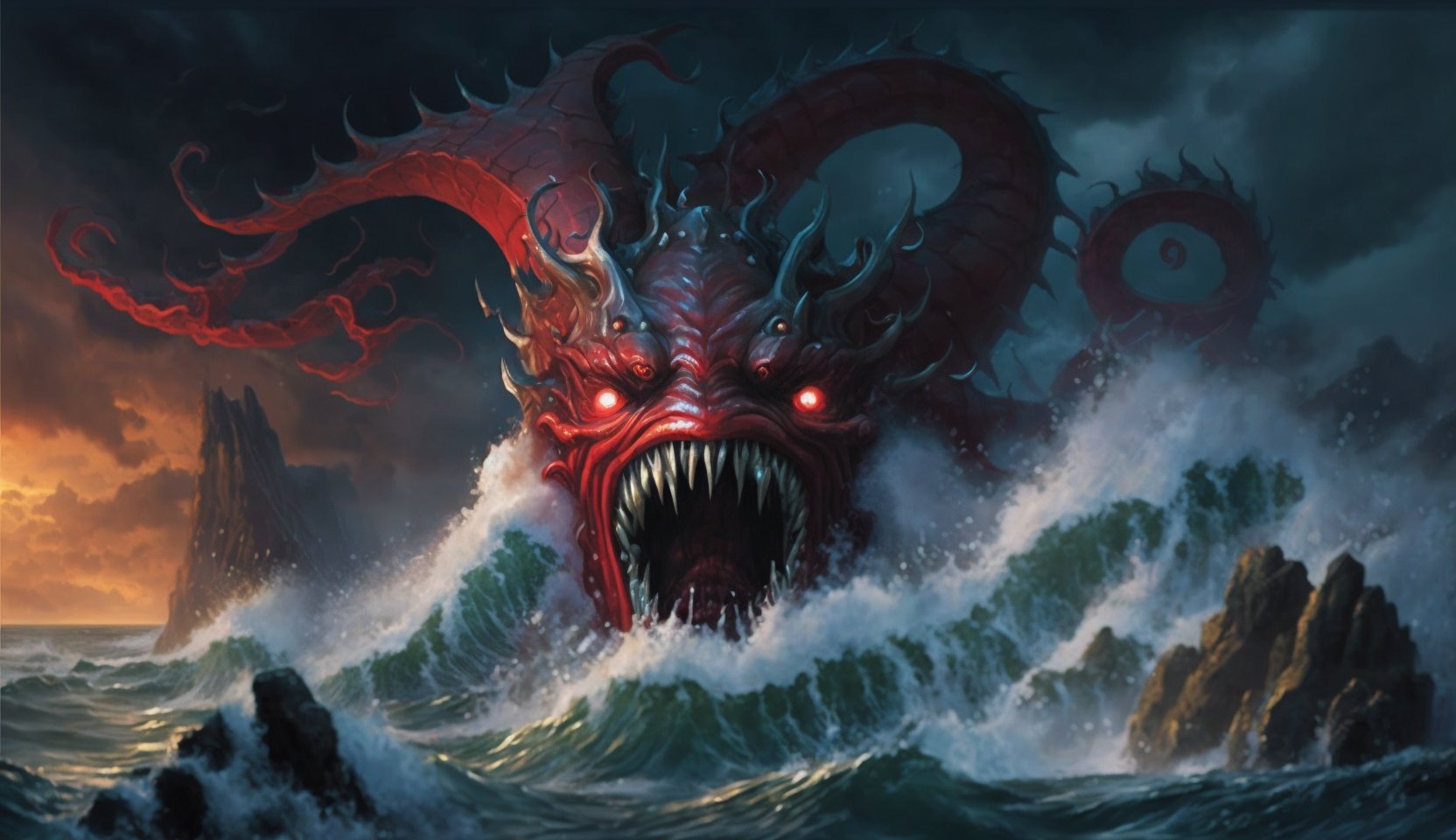 Cirein croin- Scottish myth: a giant sea monster that can disguise itself  as a small silver fish. If a man caught it, it will turn back to its  monster form and …