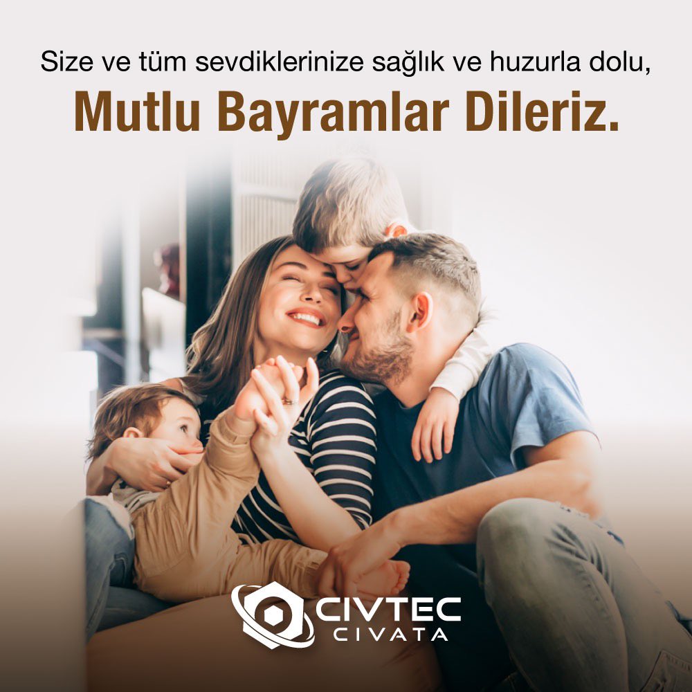 civtec_civata's tweet photo. Ramazan Bayramınızı en içten dileklerimiz ile kutlar, sağlık, mutluluk ve huzur dolu bir bayram geçirmenizi dileriz.
CİVTEC CIVATA
info@civteccivata.com.tr
#Civtec #Cıvata #BağlantıElemanları #Somun #Vida #Pul #Dübel #Hırdavat #RamazanBayramı #Kutlama #Tebrik #Mesaj https://t.co/hwM7q6bfmG