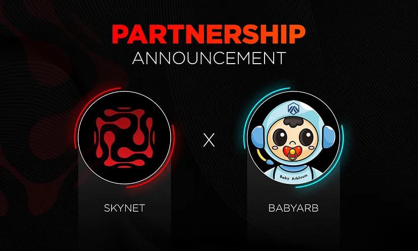 Skynet Protocol also mentioned their latest partnership with @BabyARBtoken , which involves a treasury swap of tokens for both projects, enabling both projects to hold each other's tokens and benefit from their respective ecosystems.