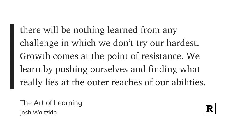 tom_d_kerwin's tweet photo. “… there will be nothing learned from any challenge in which we don’t try our hardest. Growth comes at the point of resistance. We learn by pushing ourselves and finding what really lies at the outer reaches of our abilities.” https://t.co/c2kCTc98Nq