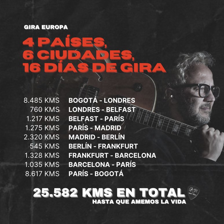 Sigue la gira #hastaqueamemoslavida por Europa! 

Belfast ✔️
Próxima parada #paris 

<a href="/CaracolRadio/">Caracol Radio</a> <a href="/CaracolTV/">Caracol Televisión</a> <a href="/RTVCco/">RTVC Colombia</a> <a href="/LaudEstereo/">LAUD ESTÉREO</a> <a href="/adncolombia/">Diario ADN</a> <a href="/Citytv/">Canal Citytv</a>