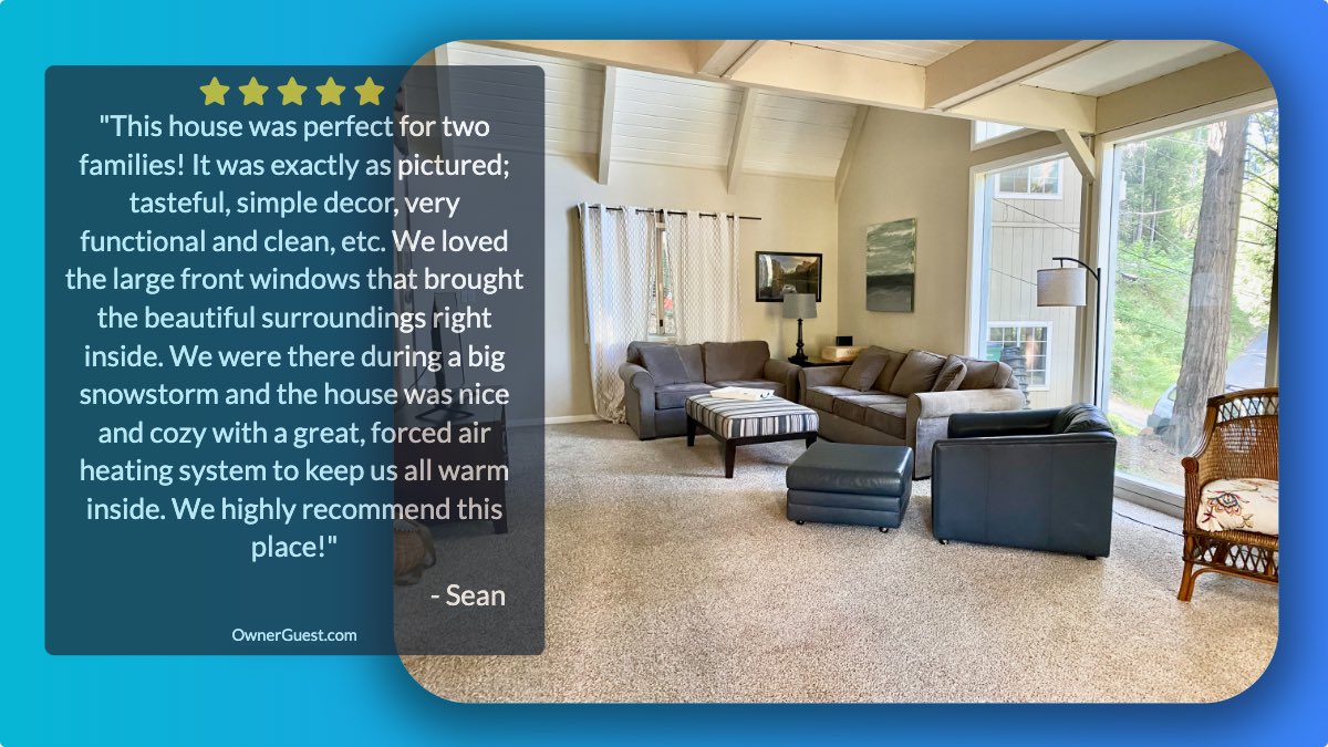 OwnerGuestApp's tweet image. Relax and explore Twain Harte with a stay at Broken Bough Lane! Enjoy cozy stays, amazing scenery, and have a great time at Pinecrest Lake ownerguest.com/book/147 

#twainehart #pinecrestlake #summer #vacationrental