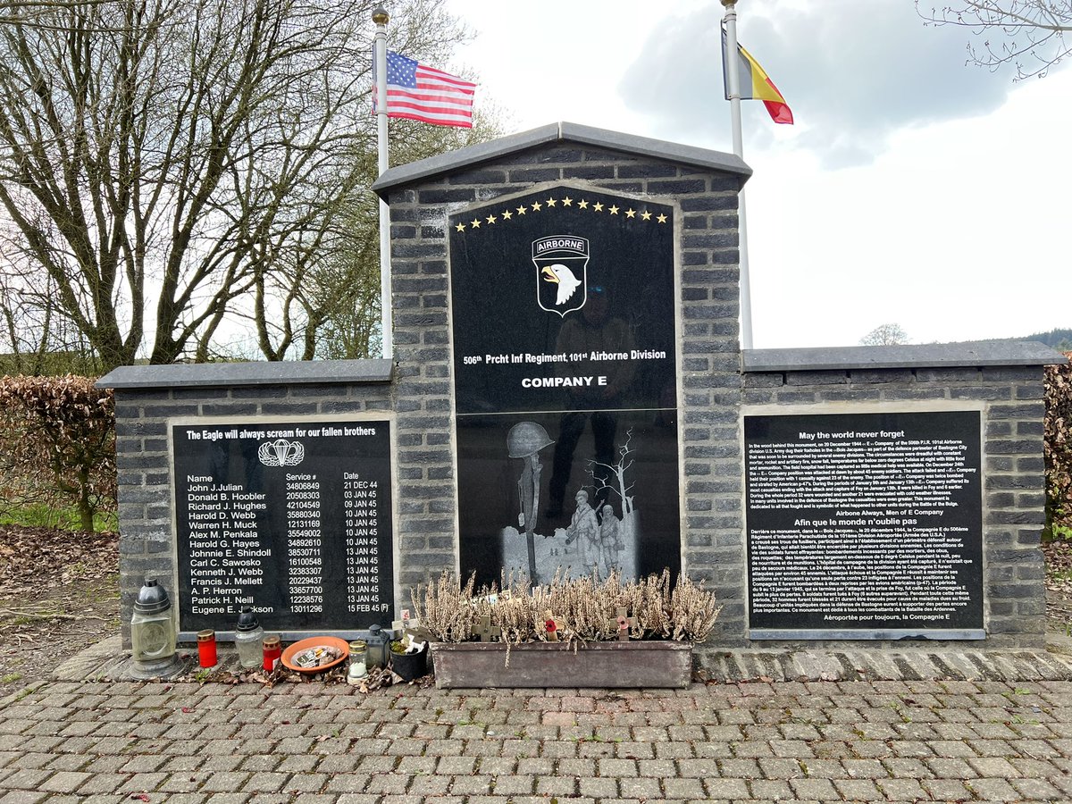 Today has been an emotional one. Covering the ground around Bastogne hearing the stories of Easy company and walking the ground is important but also difficult emotionally. Any battlefield brings out different feelings and this one is no different. Thanks Ben.