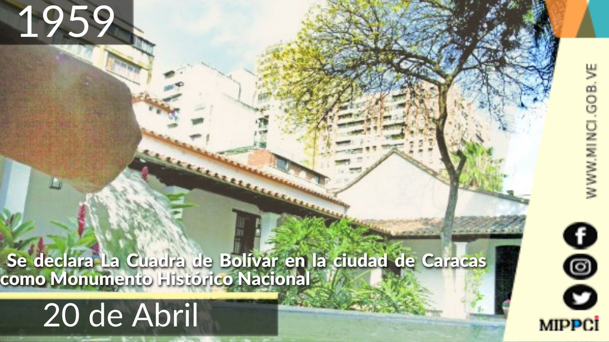#EFEMÉRIDE🗓️| Hace 64 años fue declarada La Cuadra de Bolívar, Monumento Histórico Nacional, se trata de una herencia del Libertador que hoy en día es un museo compuesto por una casona de estilo colonial .
#ManoDeHierro