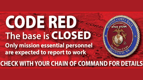ALL personnel on main side Quantico are to shelter in place until further notice.   Disregard any previous message sent in error.
Repeat shelter in place until further notice.