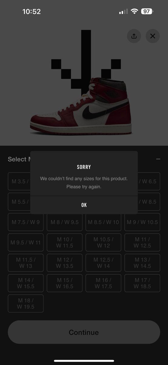 timoneil's tweet photo. Damn 240k pairs sold out instantly. 💀 https://t.co/GvCs61kV4d