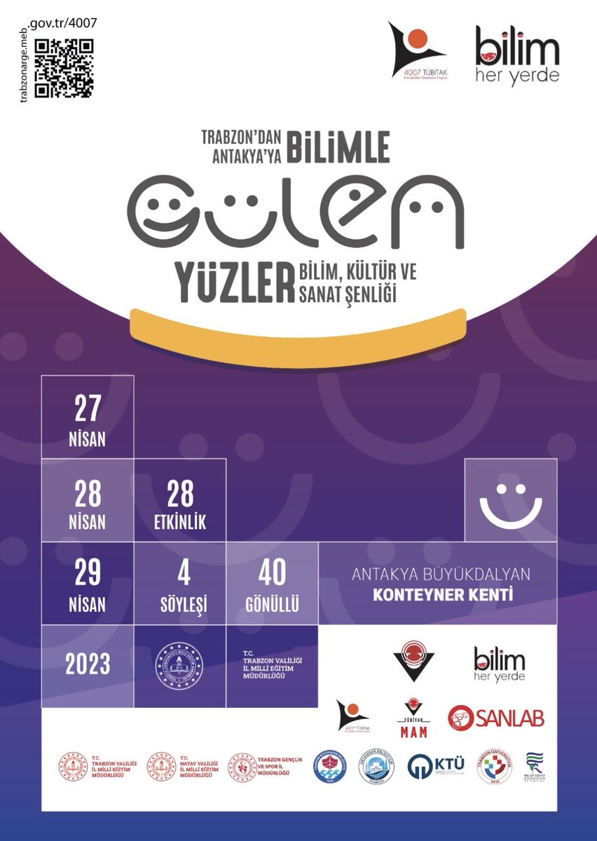 EvrenGrms's tweet photo. 📍Trabzon'dan Antakya'ya
TÜBİTAK 4007 Bilim Şenliği Afet Bölgesi Özel Çağrısı olarak kabul edilen projemiz, Antakya Büyük Dalyan Konteyner Kenti'nde gerçekleştirilecektir. Proje ortaklarımıza ve gönüllü öğretmenlerimize teşekkür ediyoruz.
#BilimleGülenYüzler https://t.co/FKeHnOVWIN