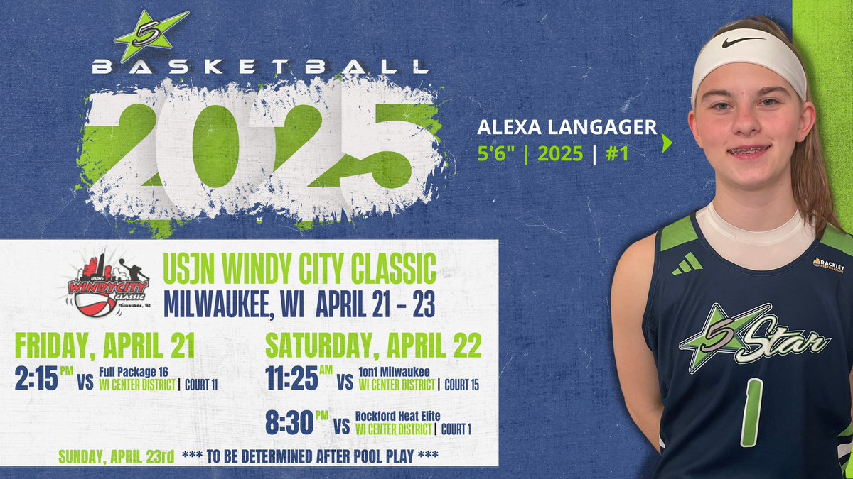 AlexaLangager's tweet photo. Excited to get back on the court this weekend! @FiveStar_BB https://t.co/YFThk3X23J