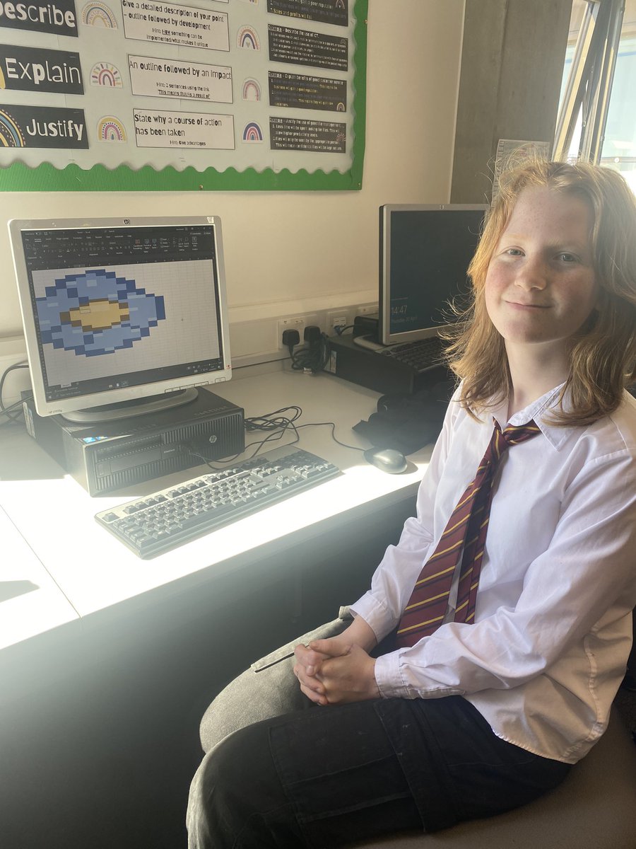 HarrisBusEd's tweet image. 1N making some creative images using Excel today 👾🖥️