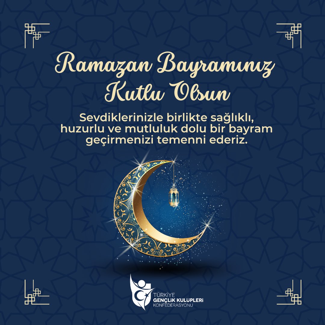 genckonfedTR's tweet photo. Vatandaşlarımızın ve Tüm İslam Aleminin Ramazan Bayramı Mübarek Olsun! 

Sevdiklerinizle birlikte nice sağlıklı, huzurlu ve mutluluk dolu bir bayram dileriz. https://t.co/zLwTLgWmAD