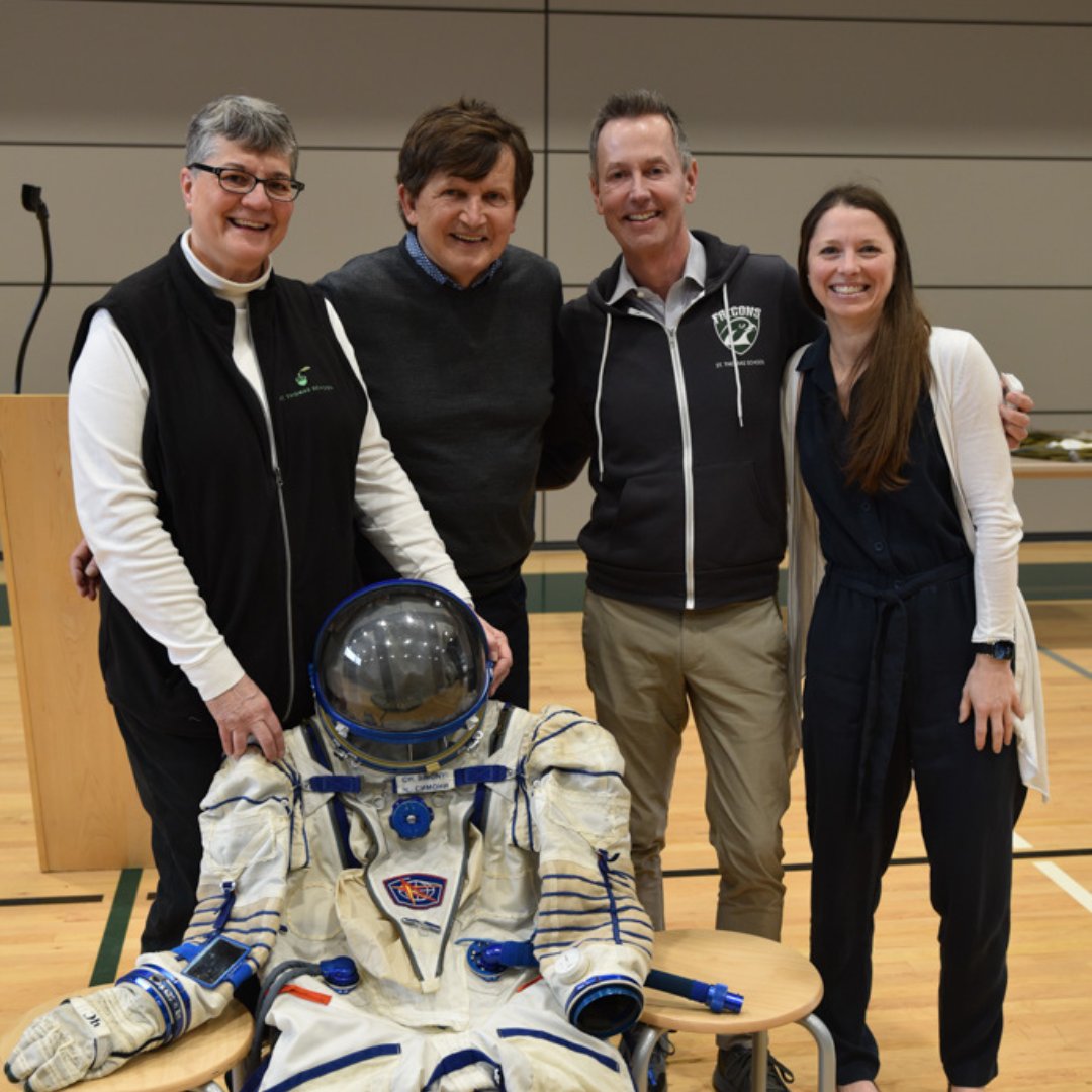 stsfalcons's tweet photo. Recently had the honor of hosting @charlessimonyi, who spoke to students about his spaceflights and the importance of curiosity and resilience. Thank you, Mr. Simonyi, for visiting our school and for an unforgettable talk! #gostsfalcons #education  #psis #nwais #STEM https://t.co/WrJv6kzuJT