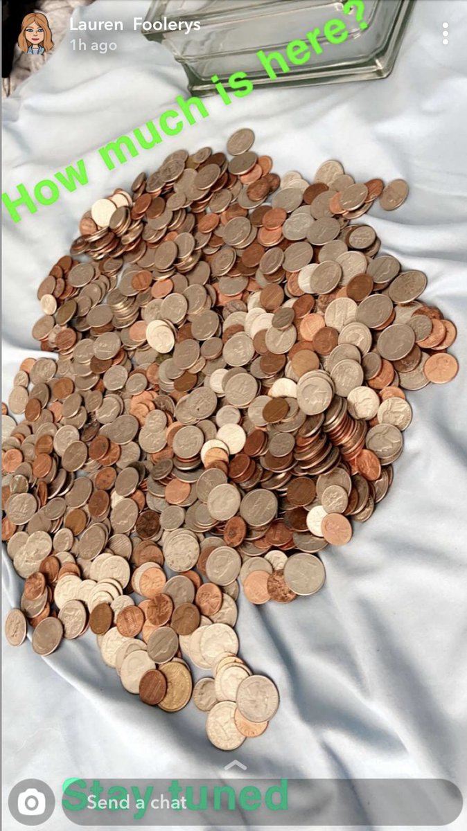 Apr 20 #MathStatMonth post: Checkout this pic of coins-Estimate the amount of $. How would u count? What strats did u use? Did u use diff strat for diff coins? Click here 4 the answer when you are finished. drive.google.com/file/d/11zfV8G… #demathchat #howmany #iamamathperson #mathematize