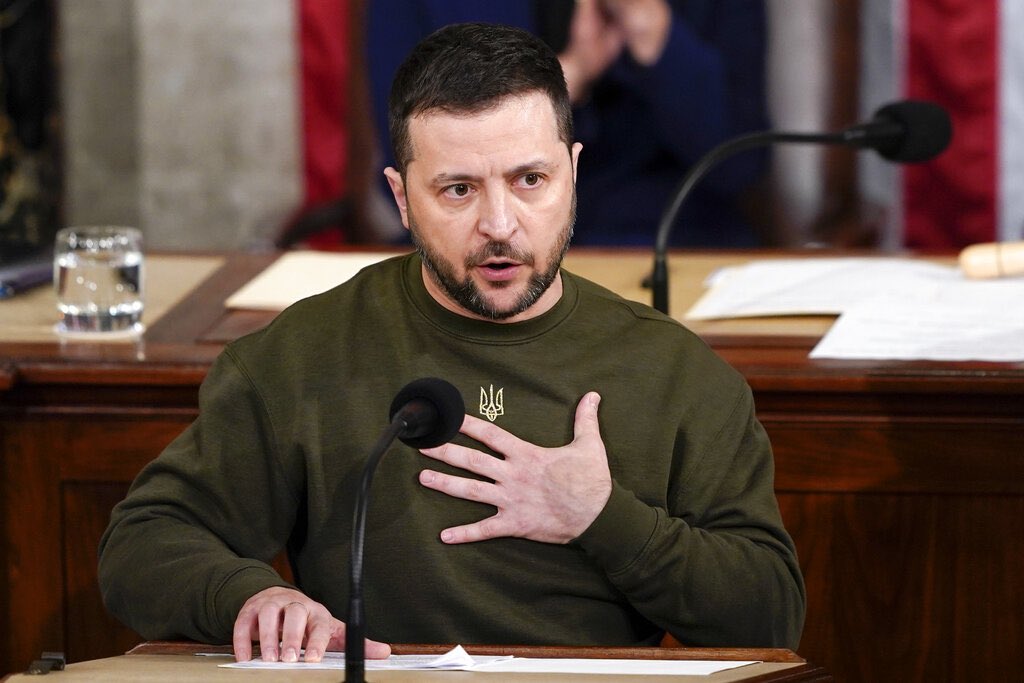 RpsAgainstTrump's tweet photo. President Zelenskyy: “We have tasted freedom and we will not give it up." 
#SlavaUkraini https://t.co/UxCbfA4J8A